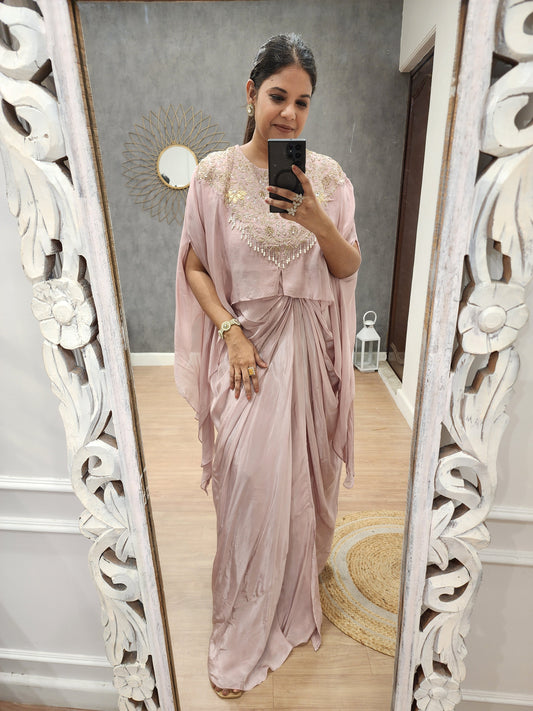 Layla onion pink cowl dress