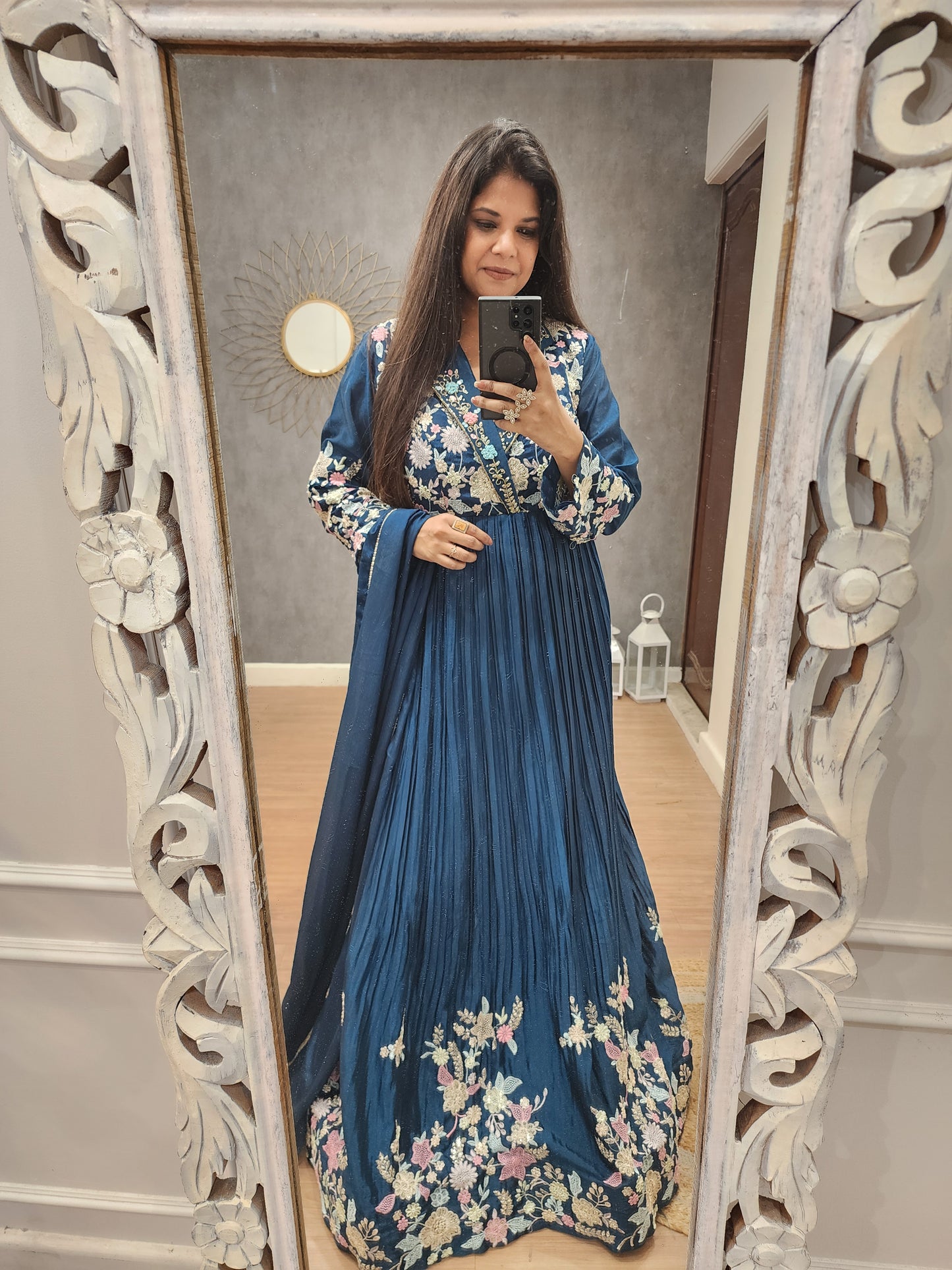 Tata blue long maxi gown