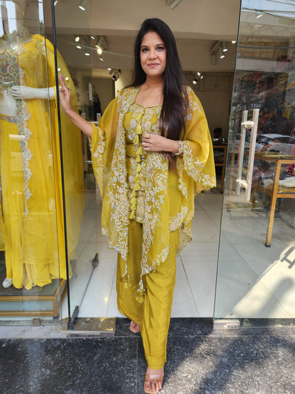 Raabta 3pc cape indowestern dress