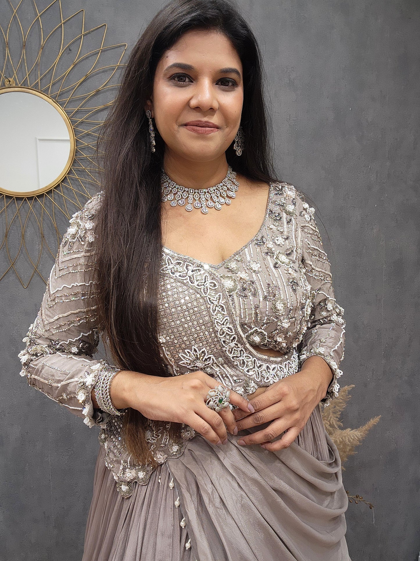 Rutba Drape lehenga set