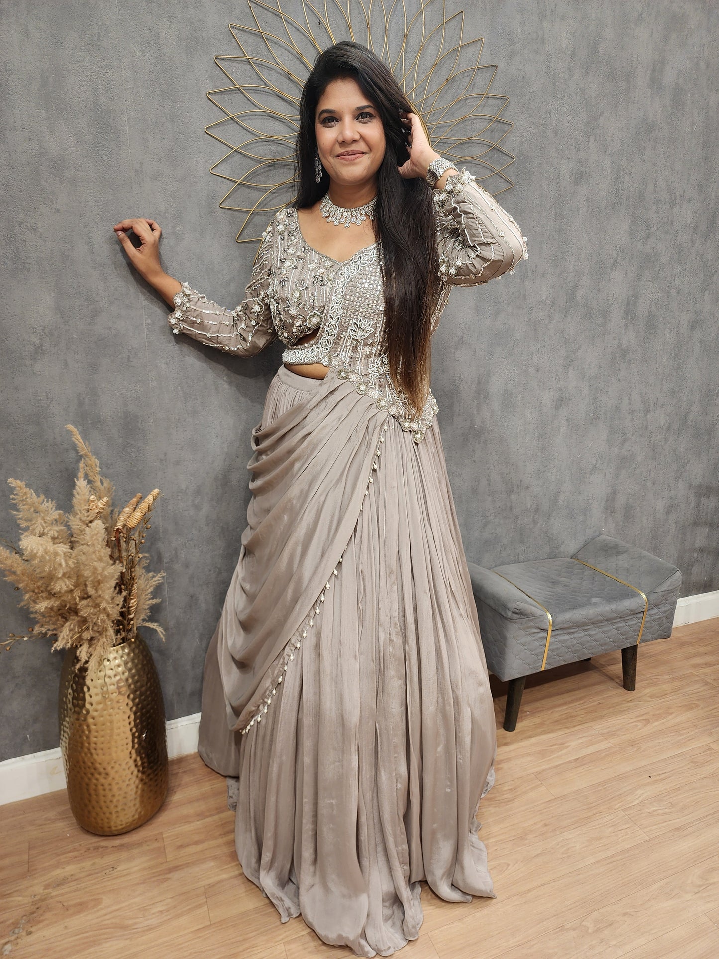 Rutba Drape lehenga set