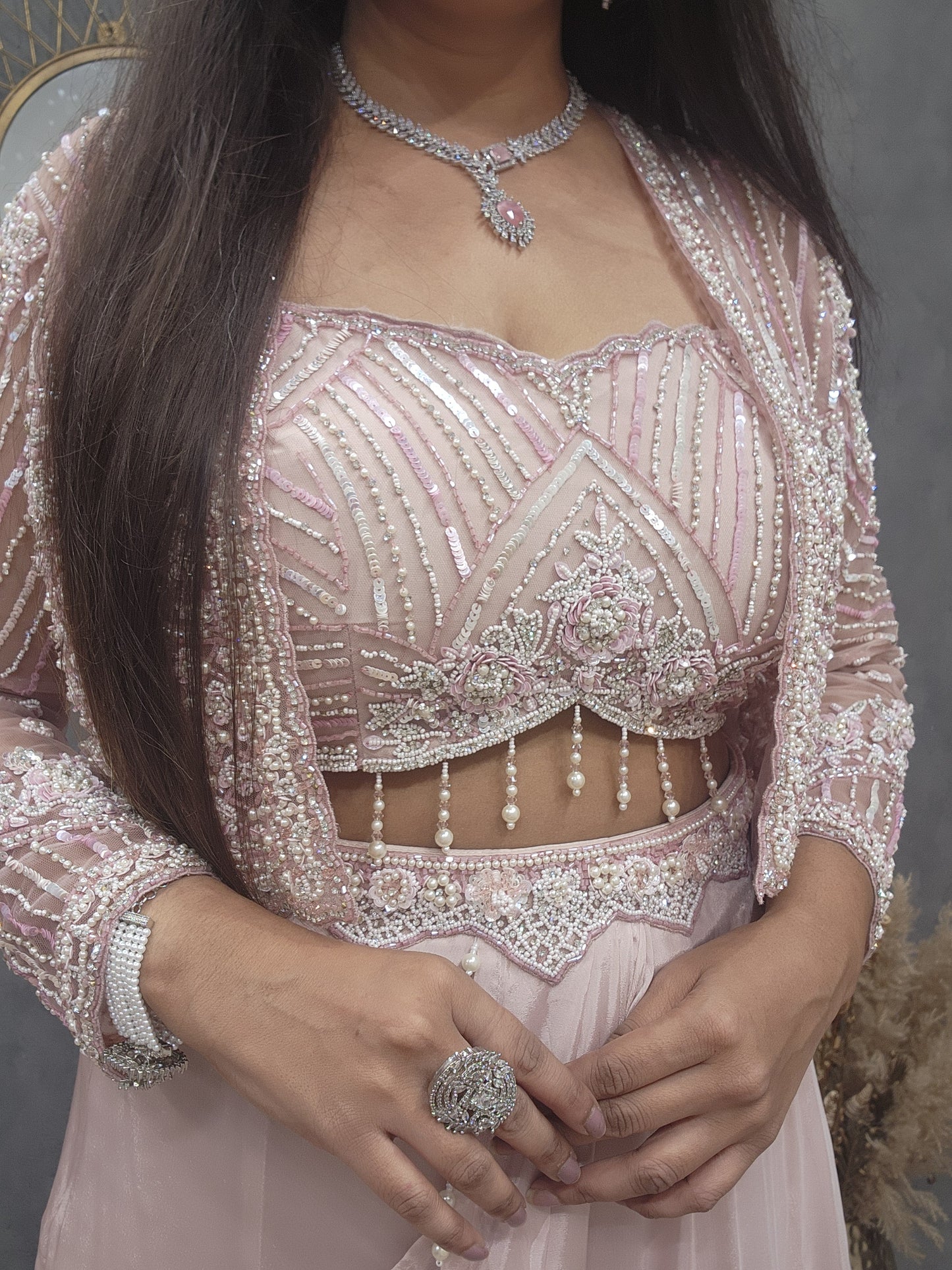 Veronica Short jacket indowestern lehenga set