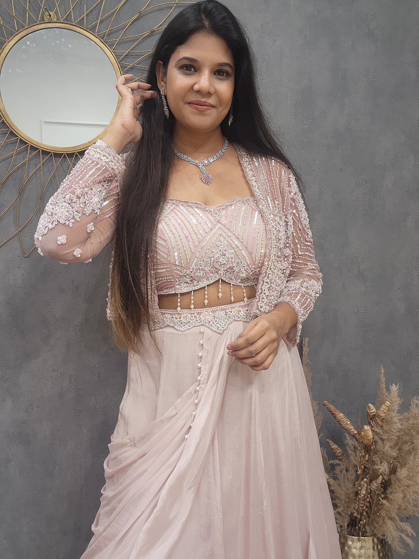 Veronica Short jacket indowestern lehenga set