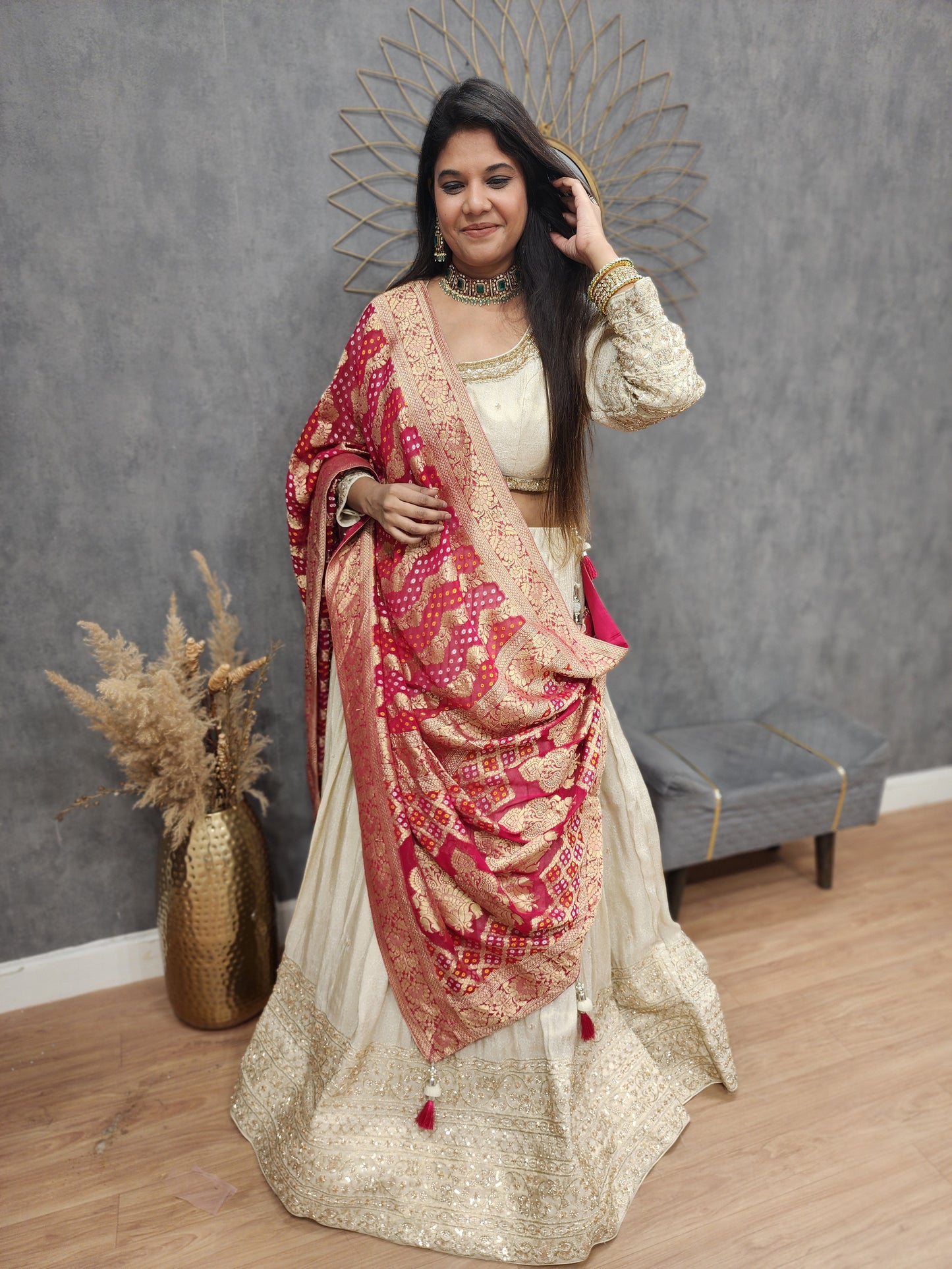 Deepika weaving banarasi lehenga set