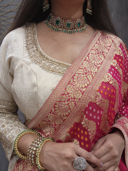 Deepika weaving banarasi lehenga set