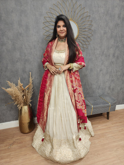 Deepika weaving banarasi lehenga set