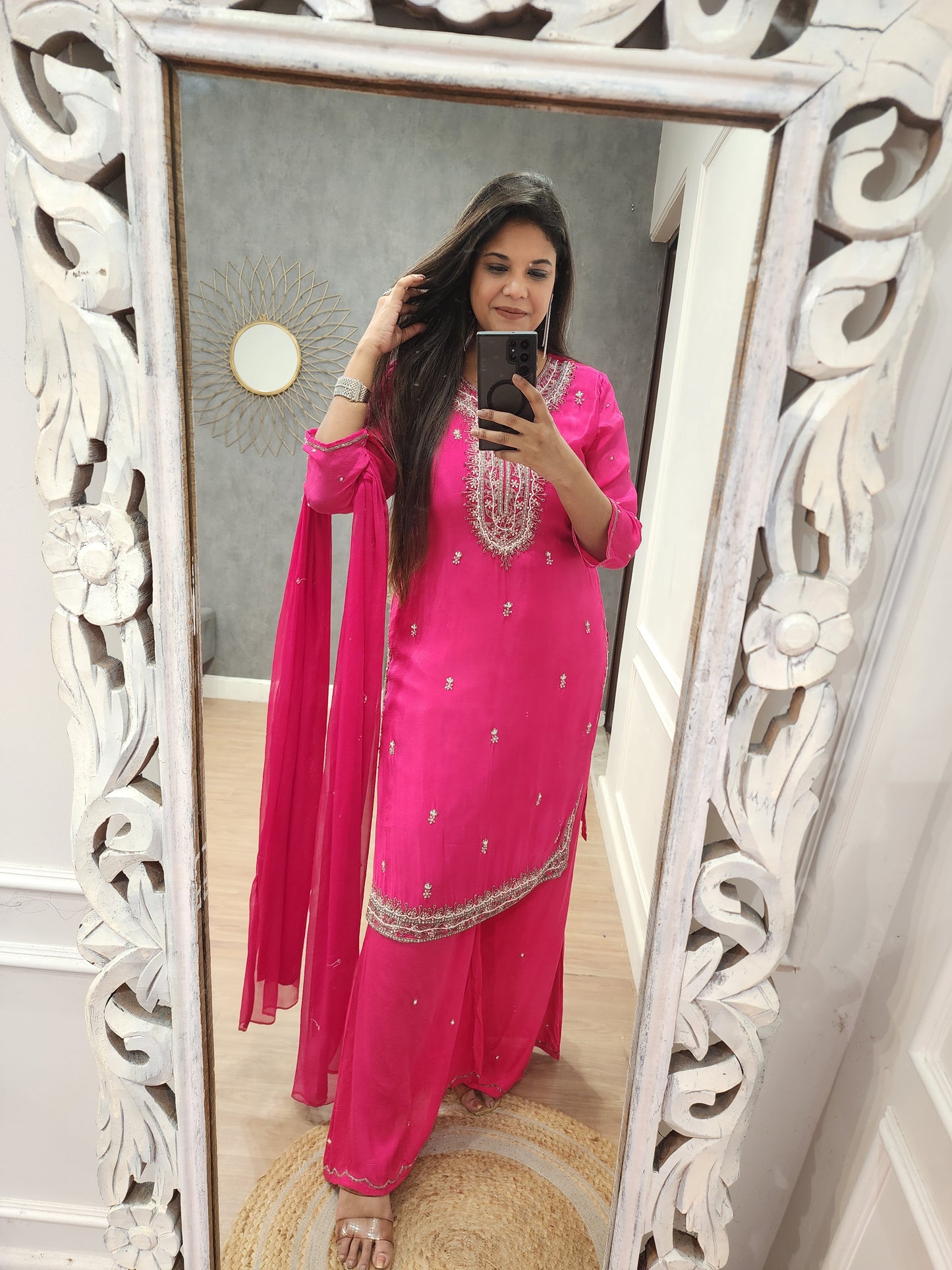 Pink sharara suit