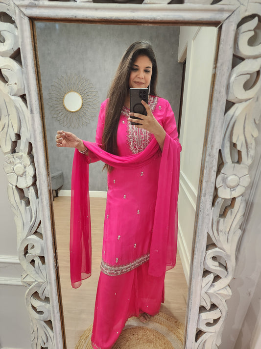 Pink sharara suit