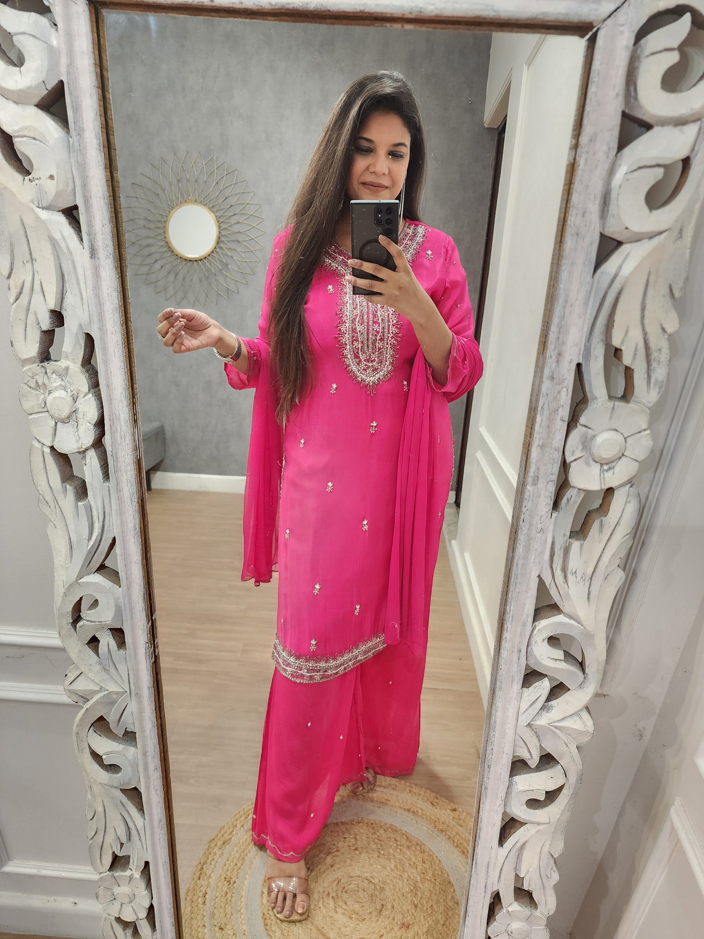 Pink sharara suit