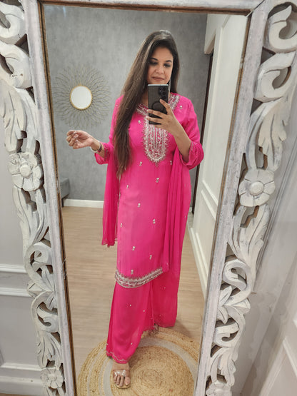 Pink sharara suit