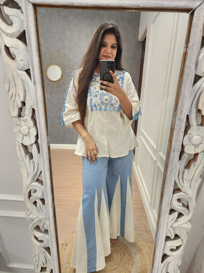 Girly Striped linen co-ord set