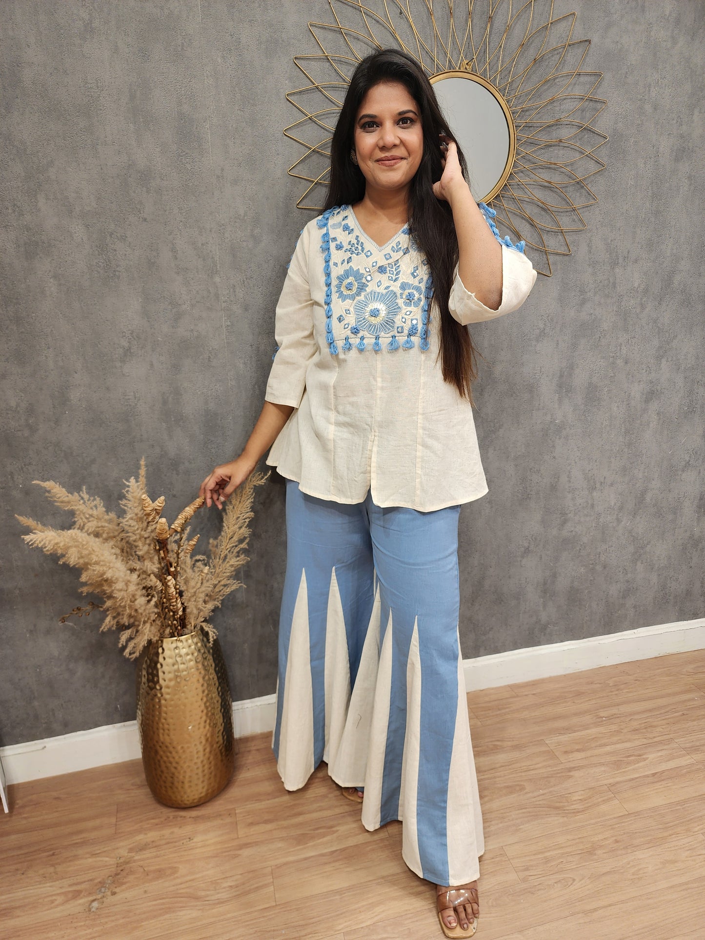 Girly Striped linen co-ord set