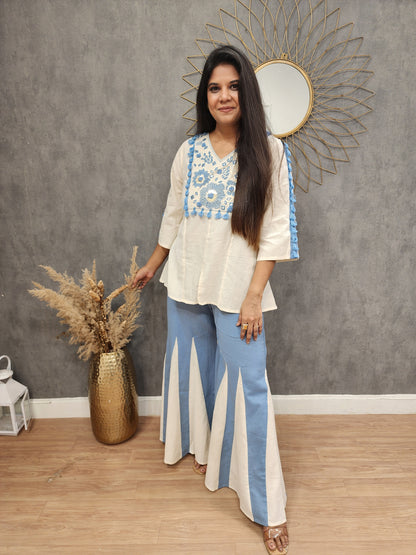 Girly Striped linen co-ord set