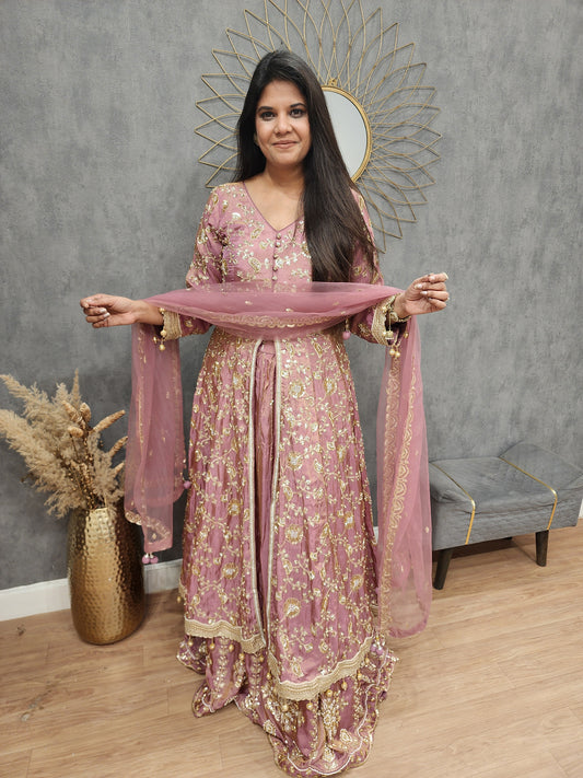Mastani centre slit indowestern dress