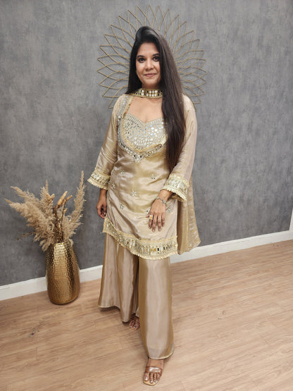 Dark champagne bustier co-ord set