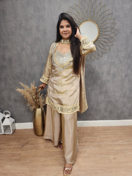 Dark champagne bustier co-ord set