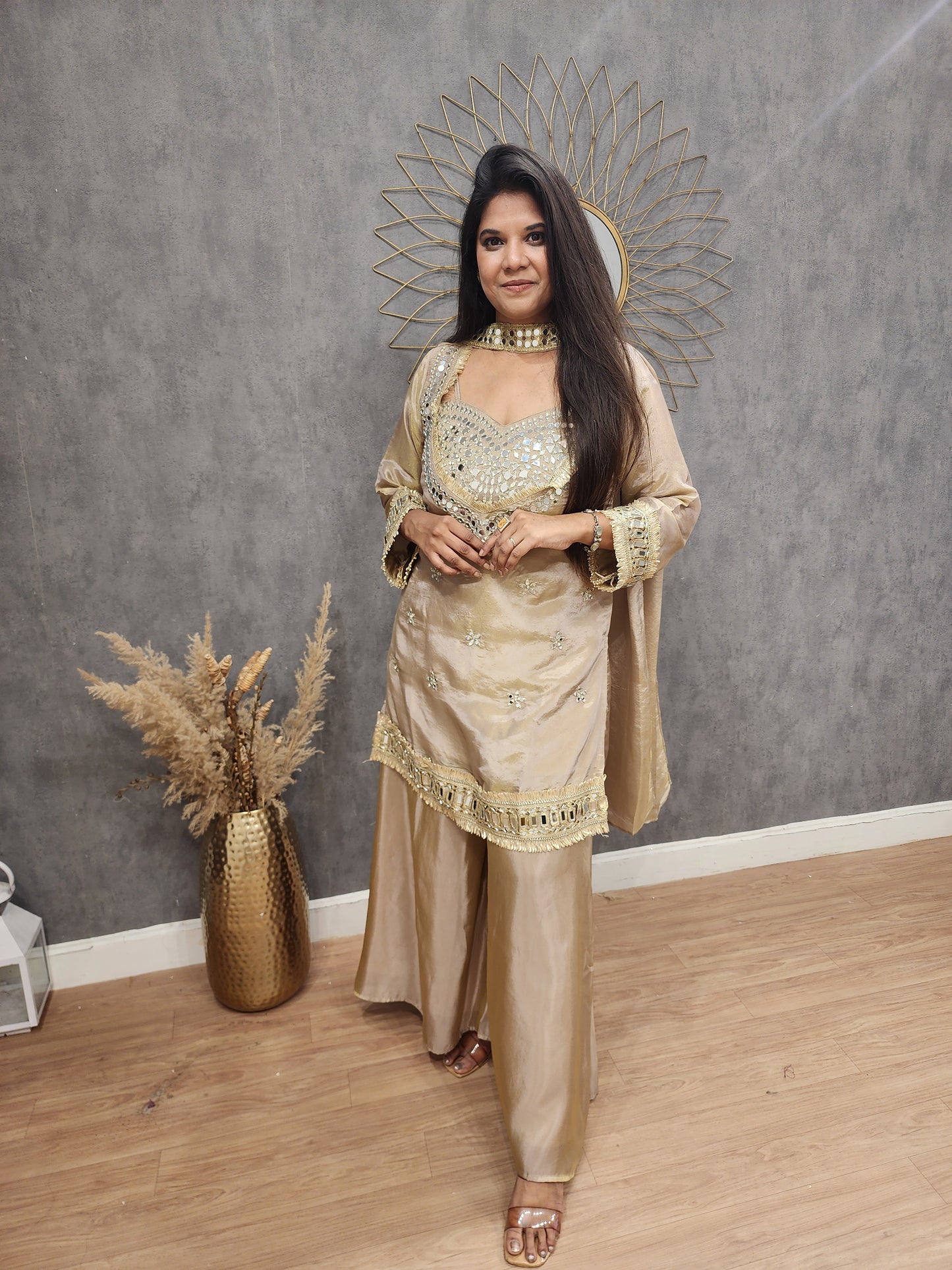 Dark champagne bustier co-ord set