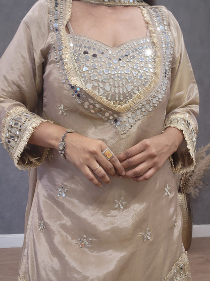 Dark champagne bustier co-ord set