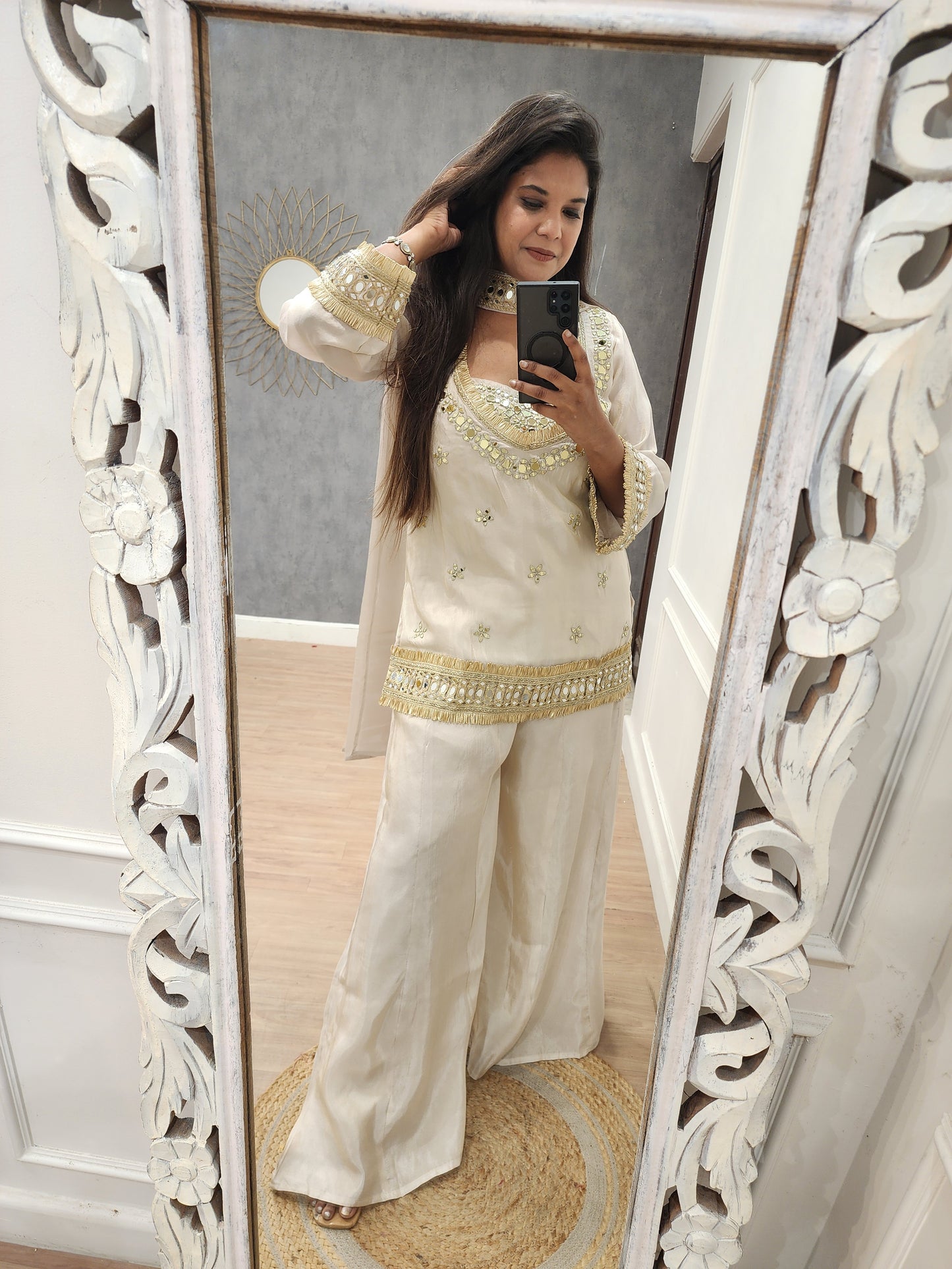 Kohinoor bustier real mirror co-ord set
