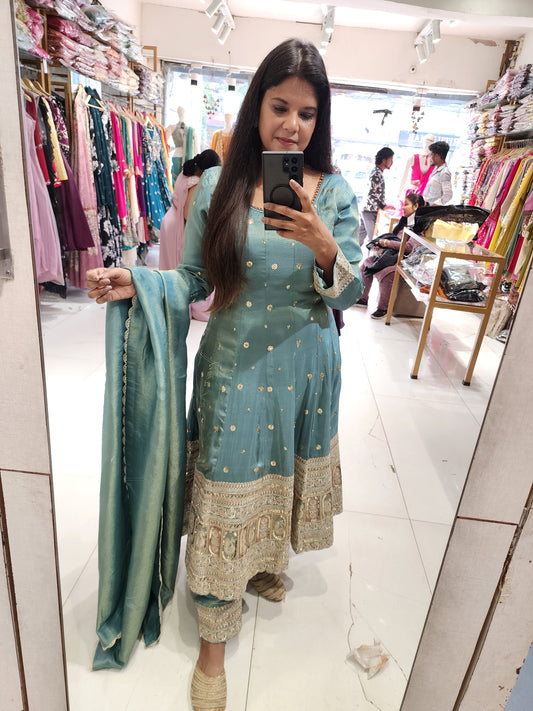 Deepika 3pc anarkali suit