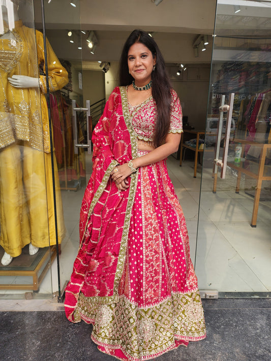 Gotapatti double layer lehenga set