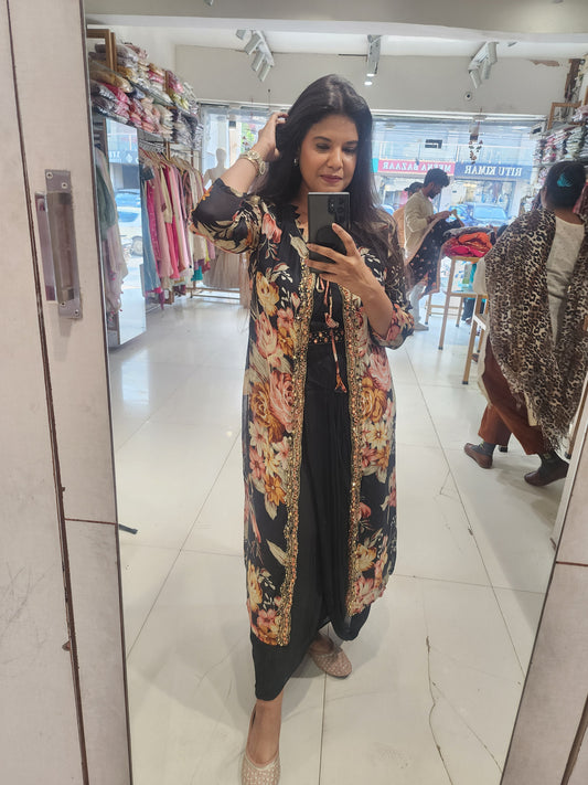 Black indowestern dress