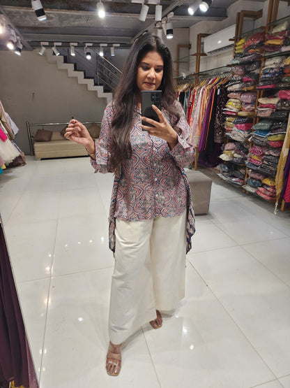 Muslin shirt with linen pants