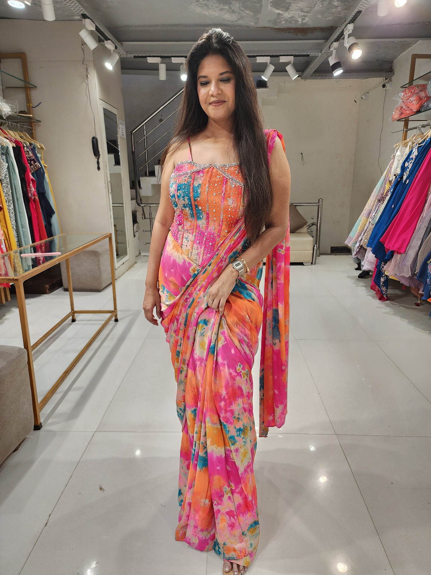 Carnival special drape saree