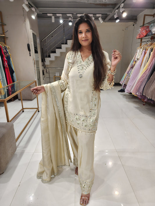 Shimmer tissue farshi salwar