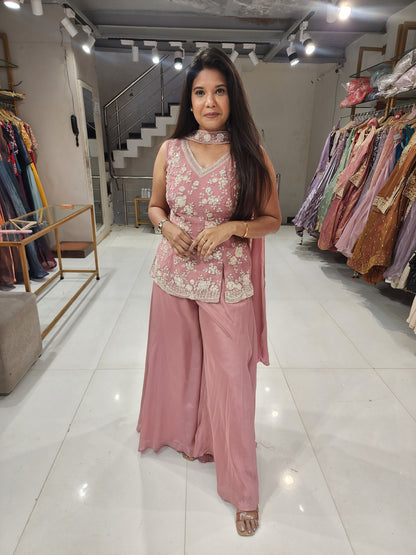 Peachy bebo indowestern dress