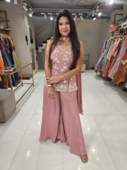 Peachy bebo indowestern dress