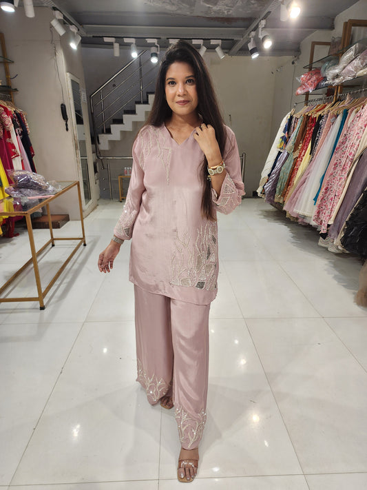 Pure crepe cocktail co-ord set