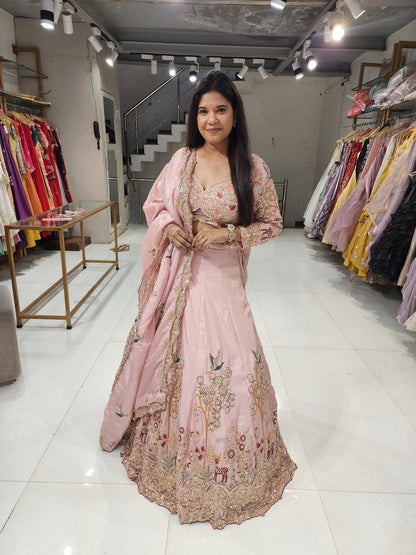 Flamingo Pink lehenga set
