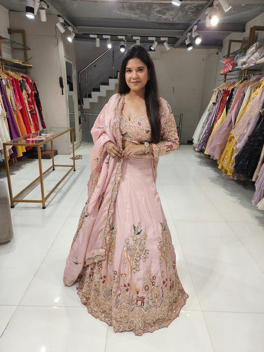 Flamingo Pink lehenga set