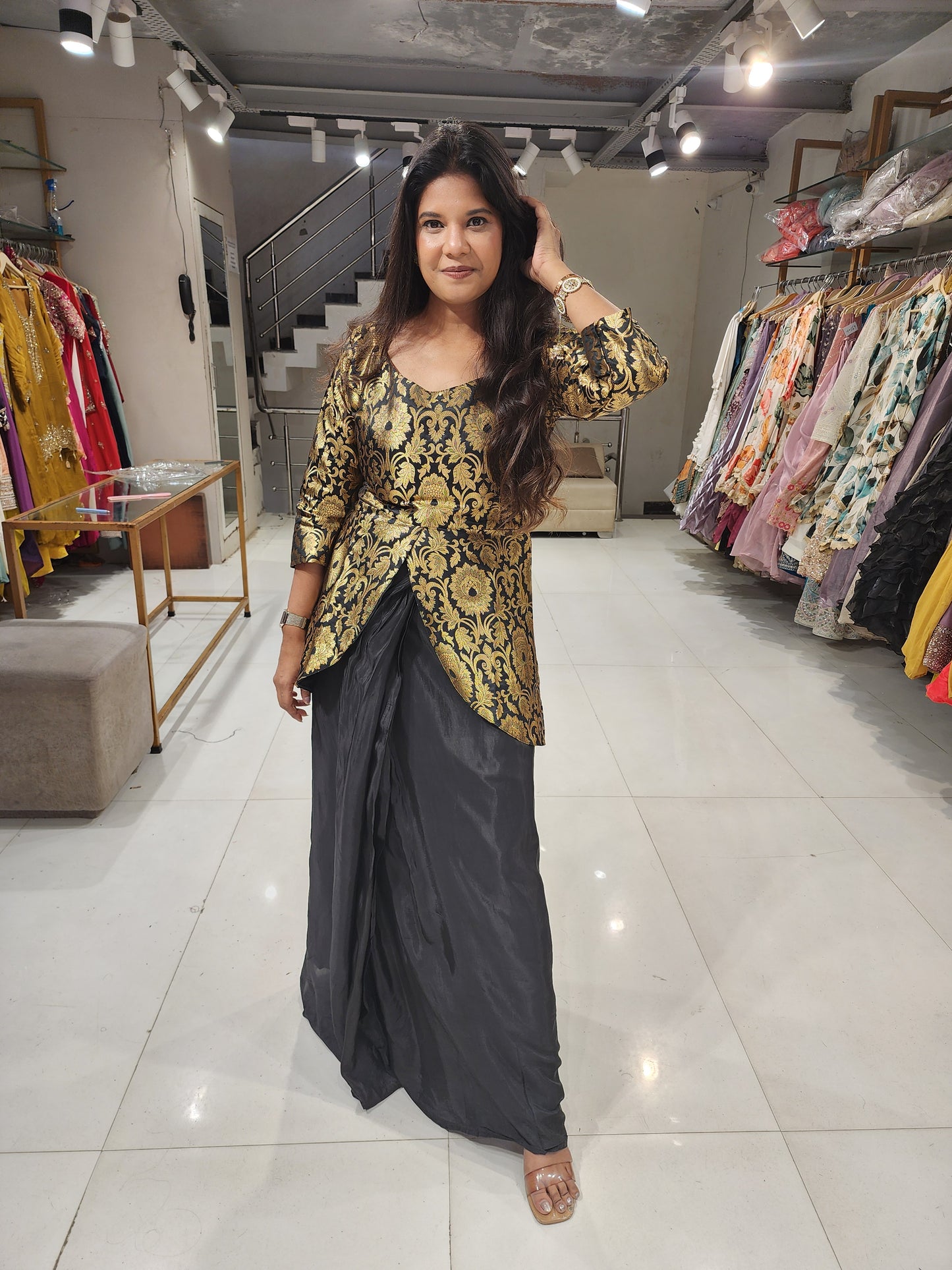 Cocktail night crepe co-ord set