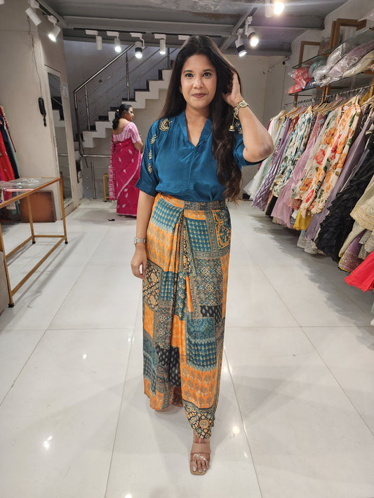 Crepe shirt style co-ord set