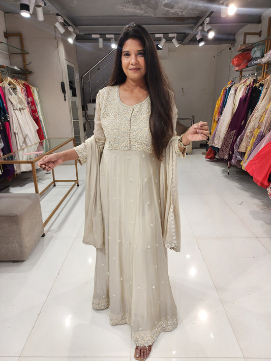 Earthy tone maxi gown