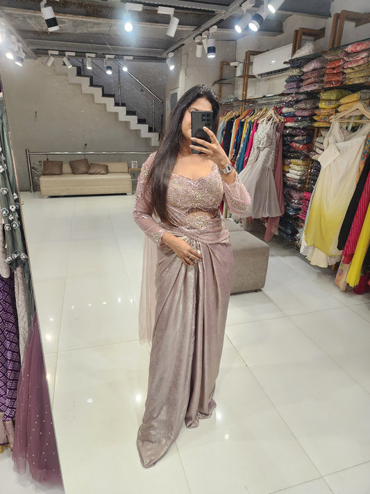 Cocktail drape saree