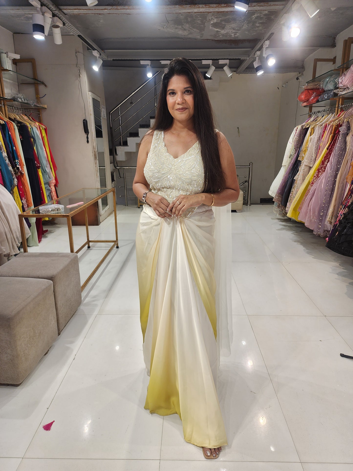 Carnvial special ombre indowestern