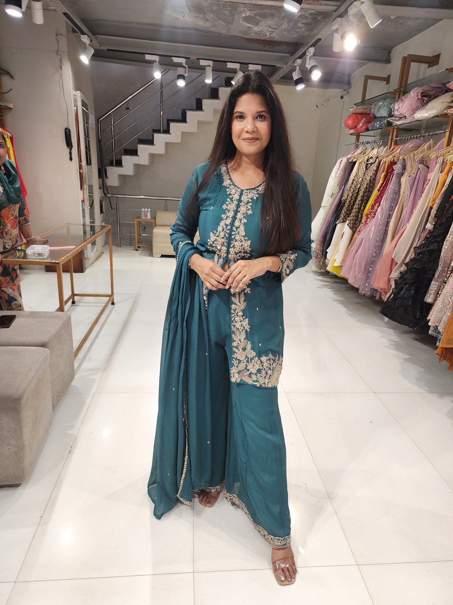 Green crepe co-ord set