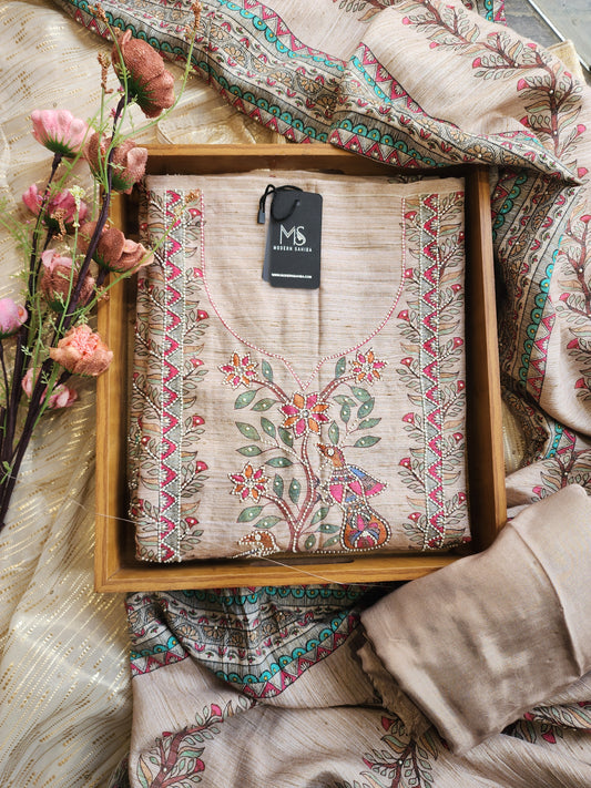 Jamdani unstitched suit