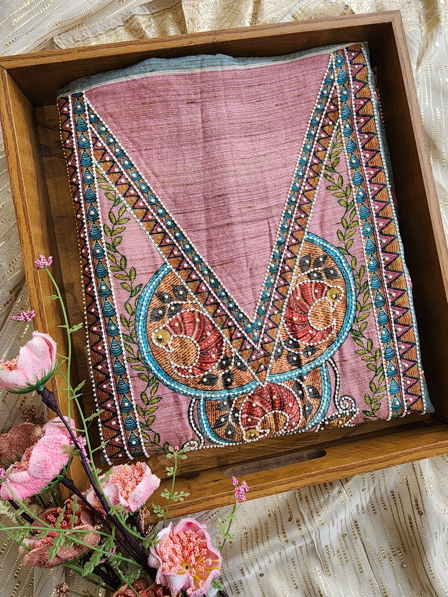 Jamdani unstitched suit