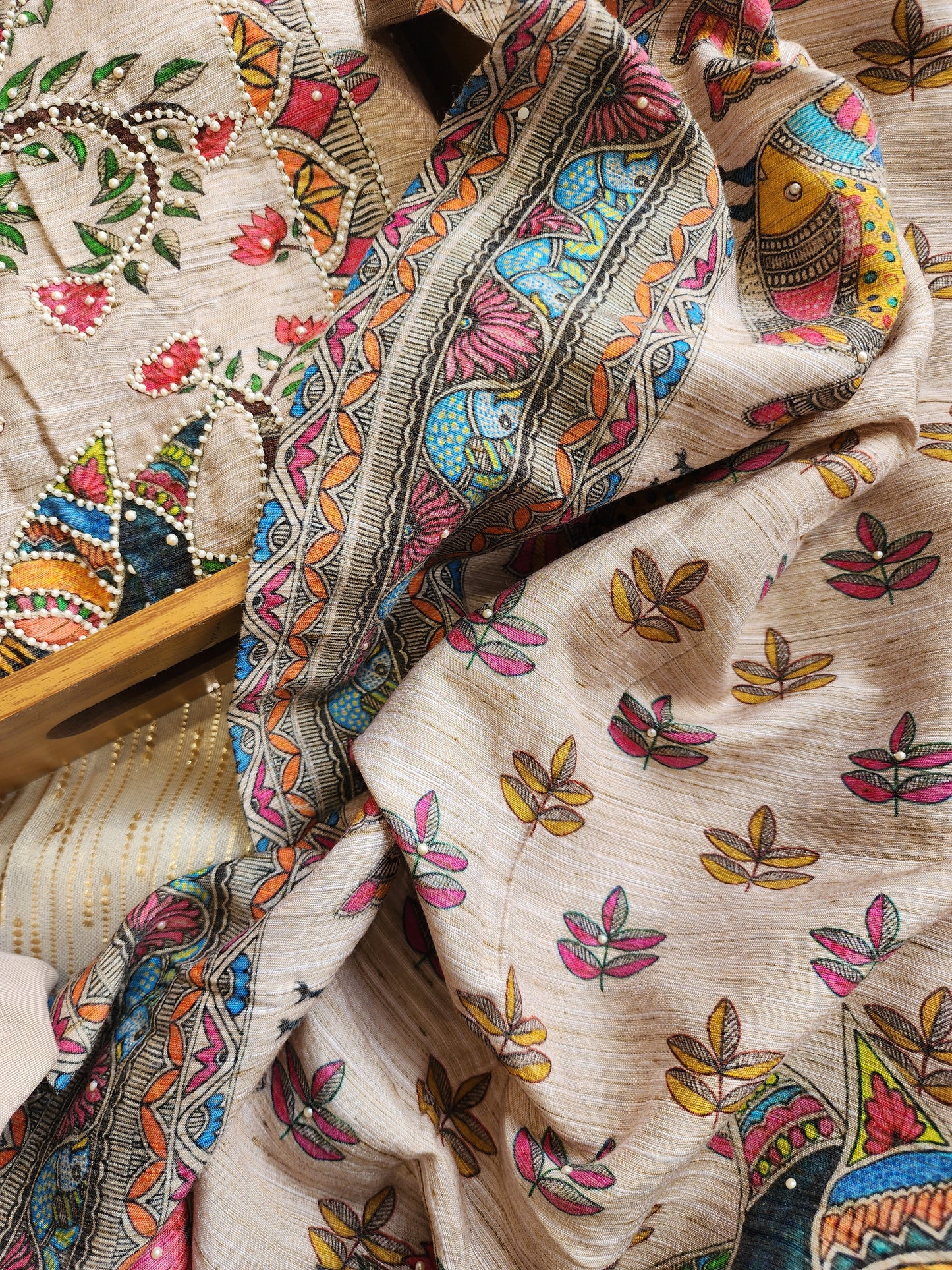 Jamdani unstitched suit