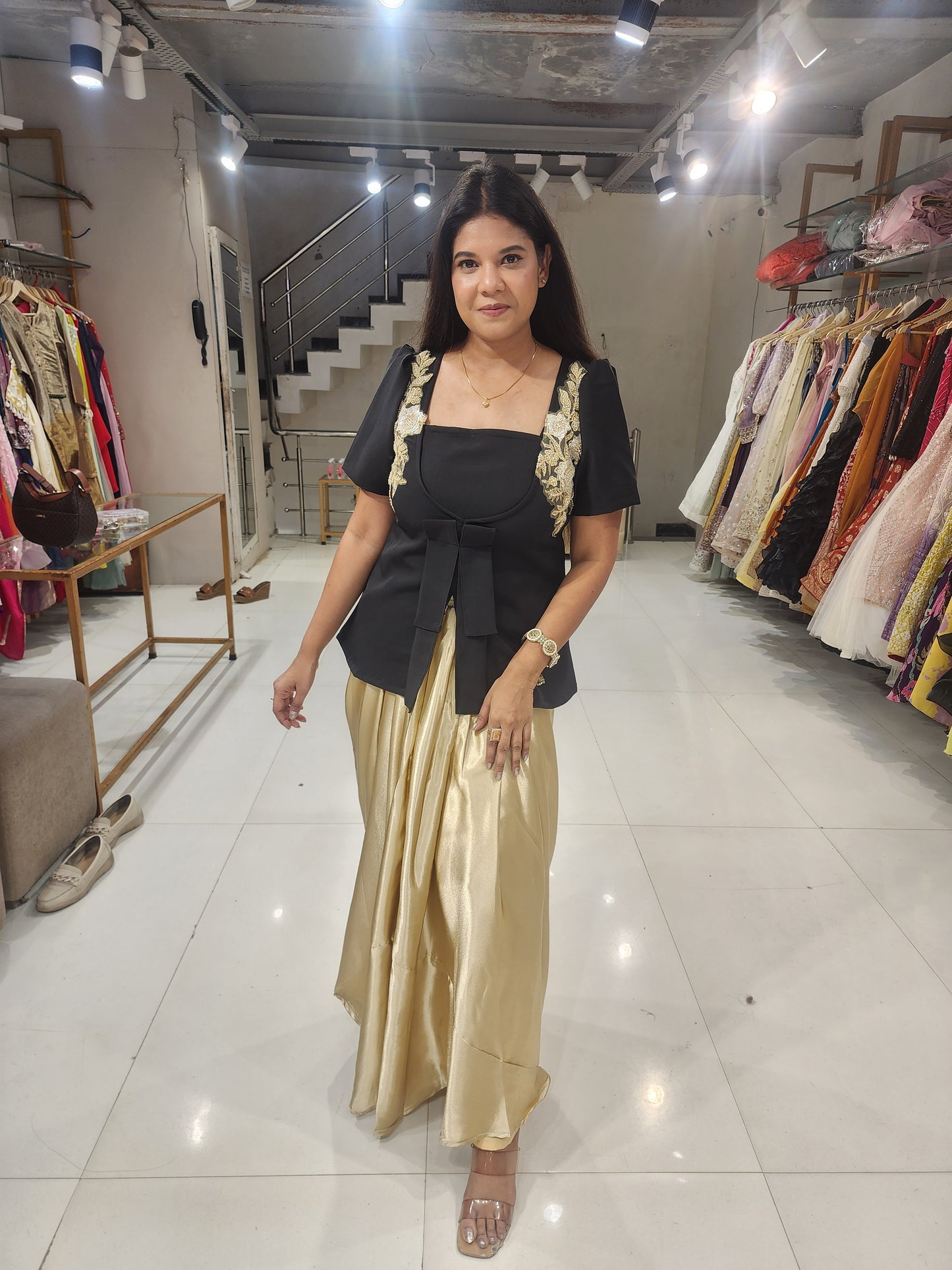 Black glam cocktail dress