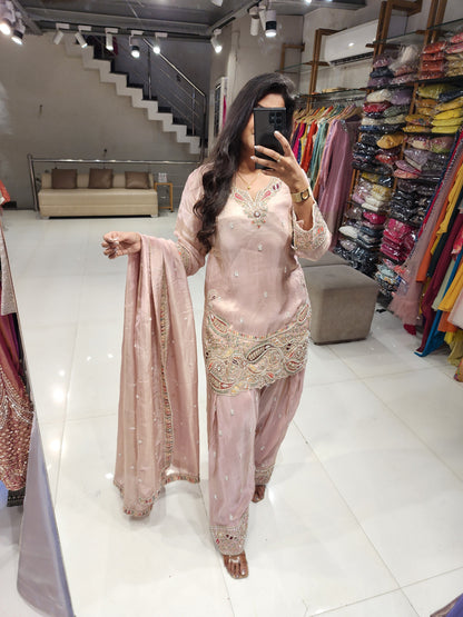 Embellished farshi salwar suit