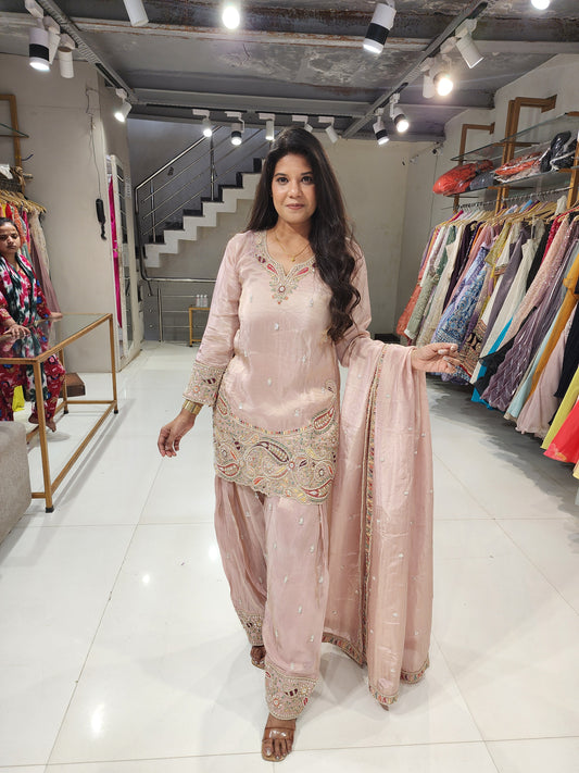 Embellished farshi salwar suit