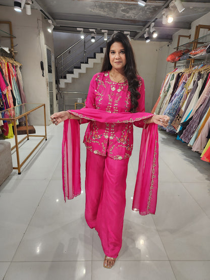 Hotpink embellished co-ord set