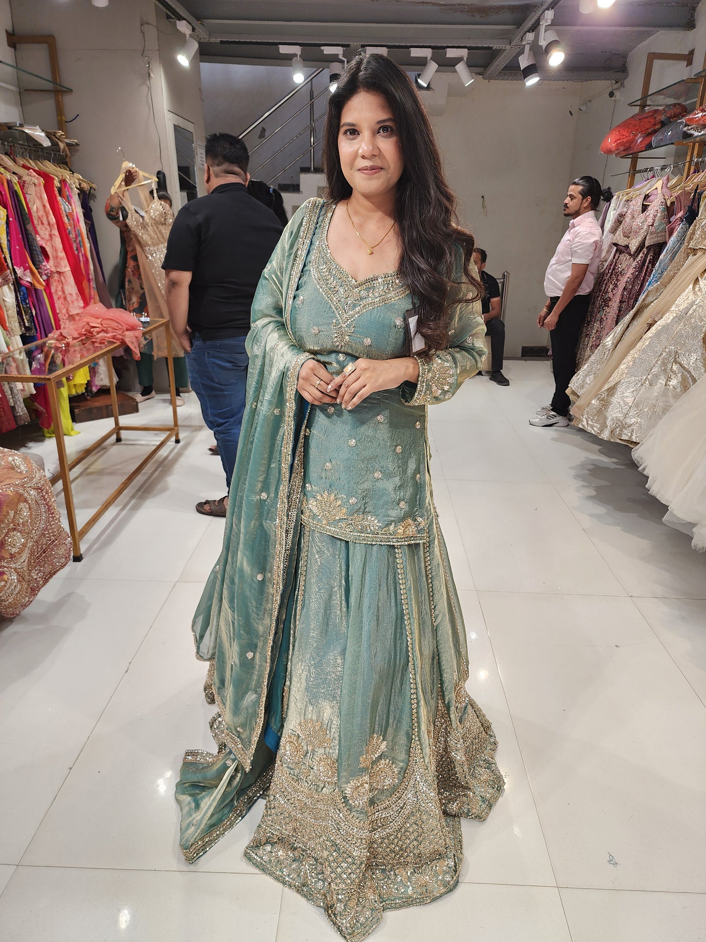 Long choli indowestern lehenga set