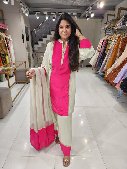 Crepe farshi salwar suit