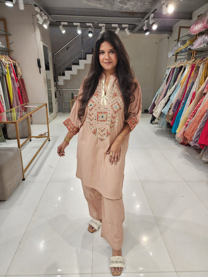 Baggy mirror work co-ord set